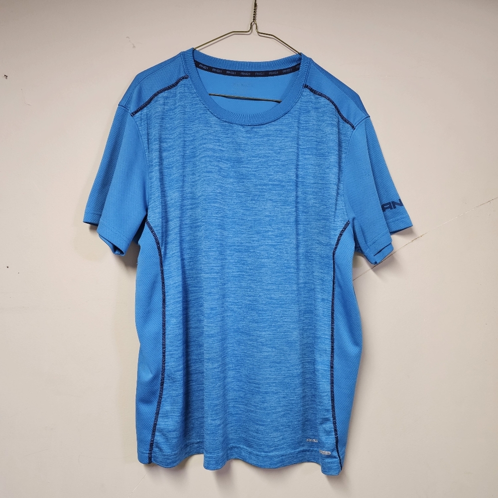 And1 T-Shirt Blue Size Large And1 Stop Sweating Me